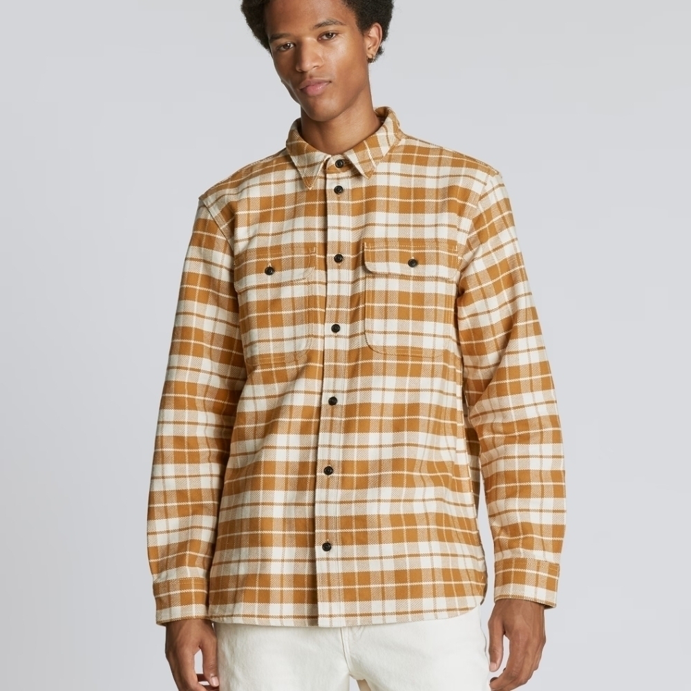Everlane Button Up Shirt Men's Medium Plaid Casual Outdoor